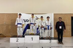 Podium -55kg Nassim NASIBOV Clement LACREU Theo VUILLEMIN