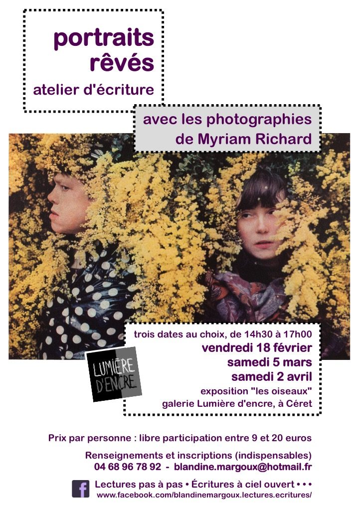 Portraits reÌ veÌ s – Atelier d&rsquo;eÌ criture – LumieÌ re d&rsquo;encre – A4