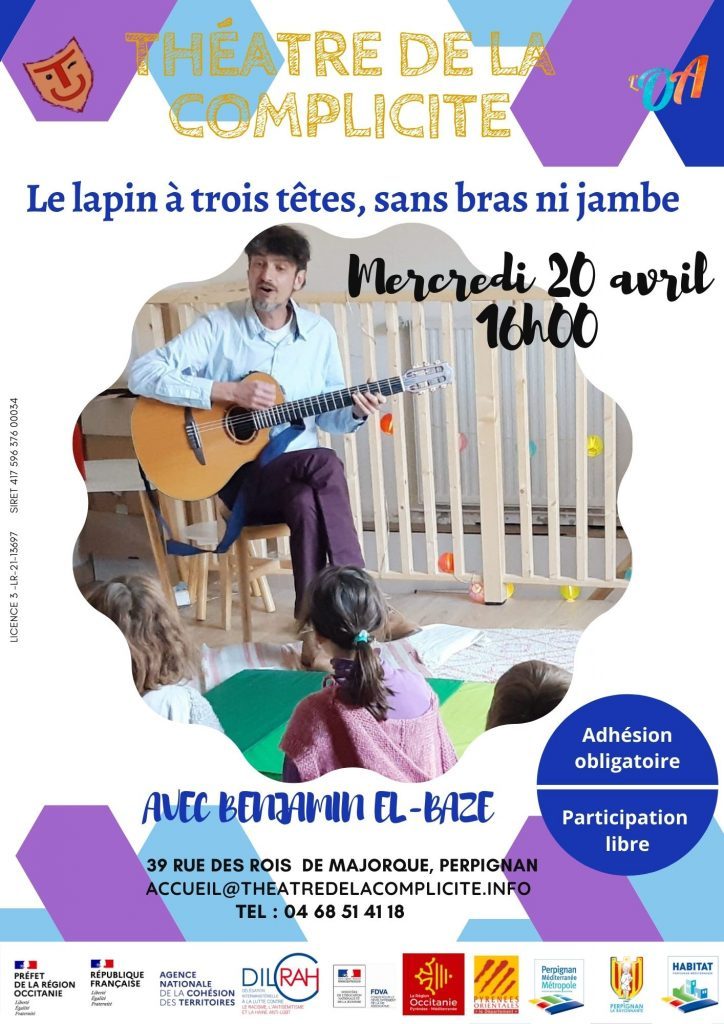 Affiche Lapin 3 têtes