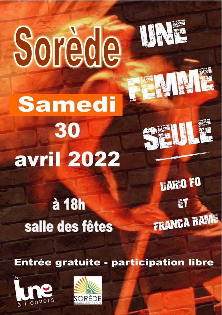 Affiche une femme seule.