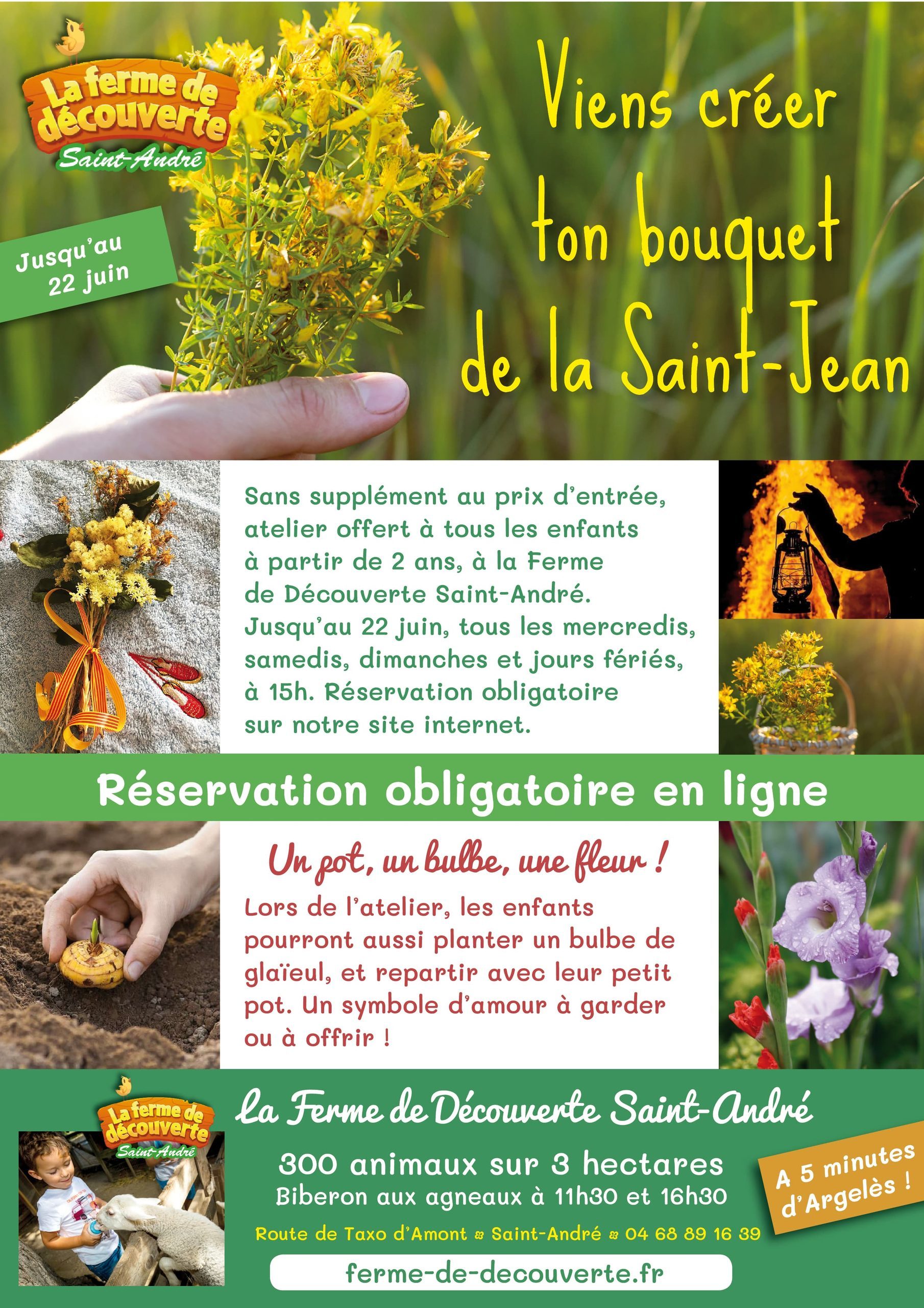 AFFICHE FERME DECOUVERTE BOUQUET SAINT JEAN