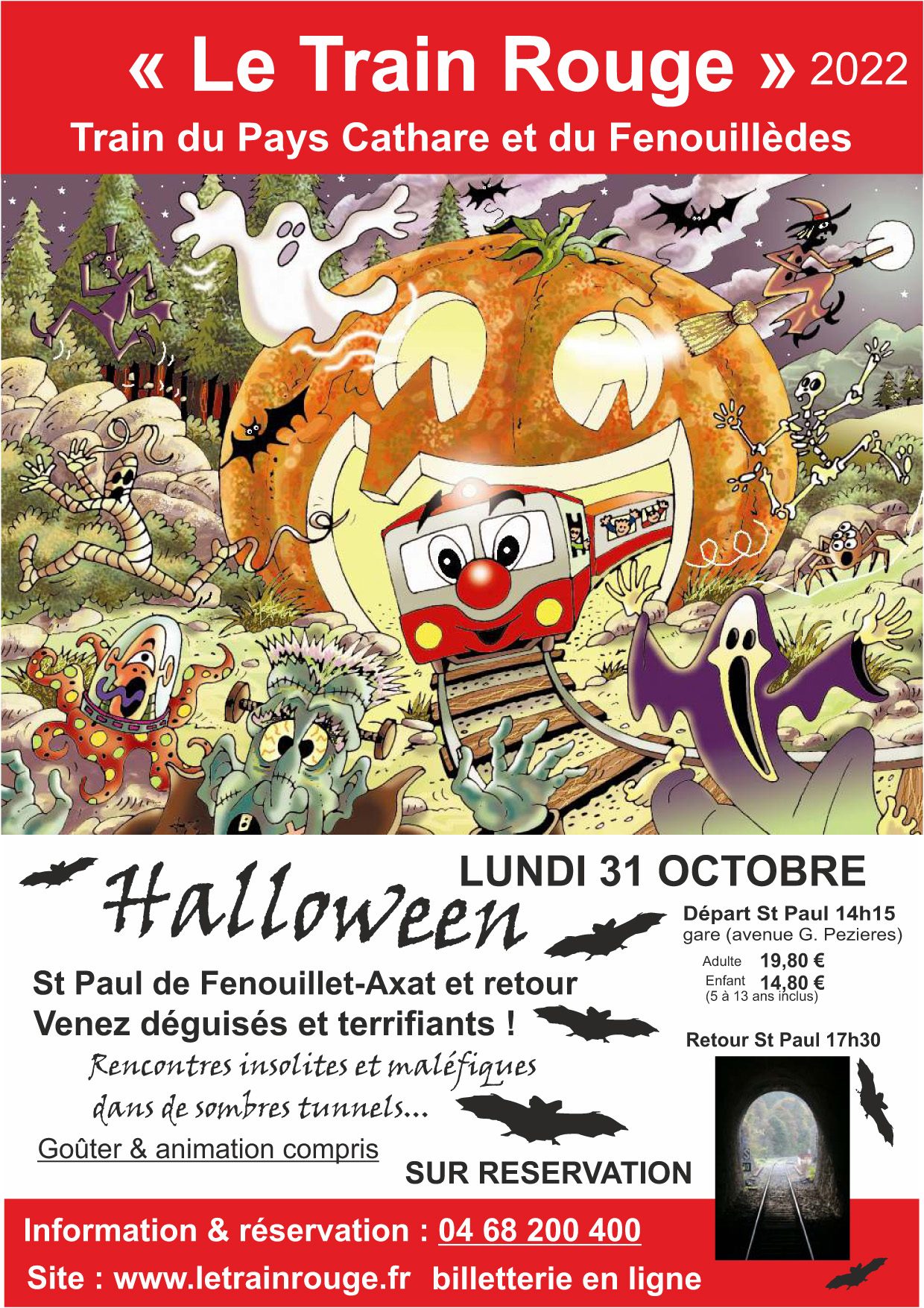 Affiche Train Rouge Halloween 2022