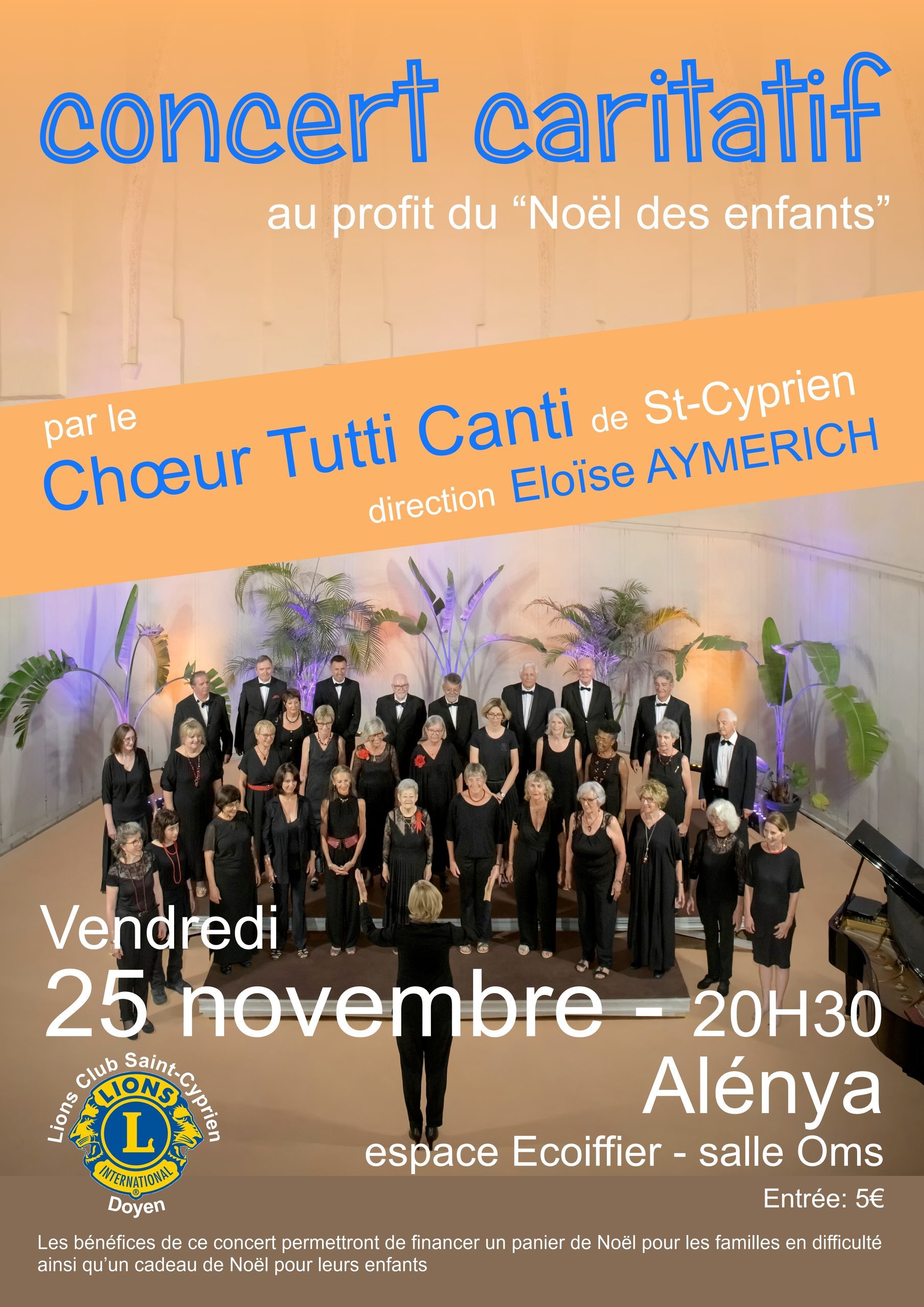 Affiche concert Tutti Canti 25 nov 2022 B