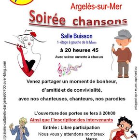 flyer A5 soirée chansons 10 mars