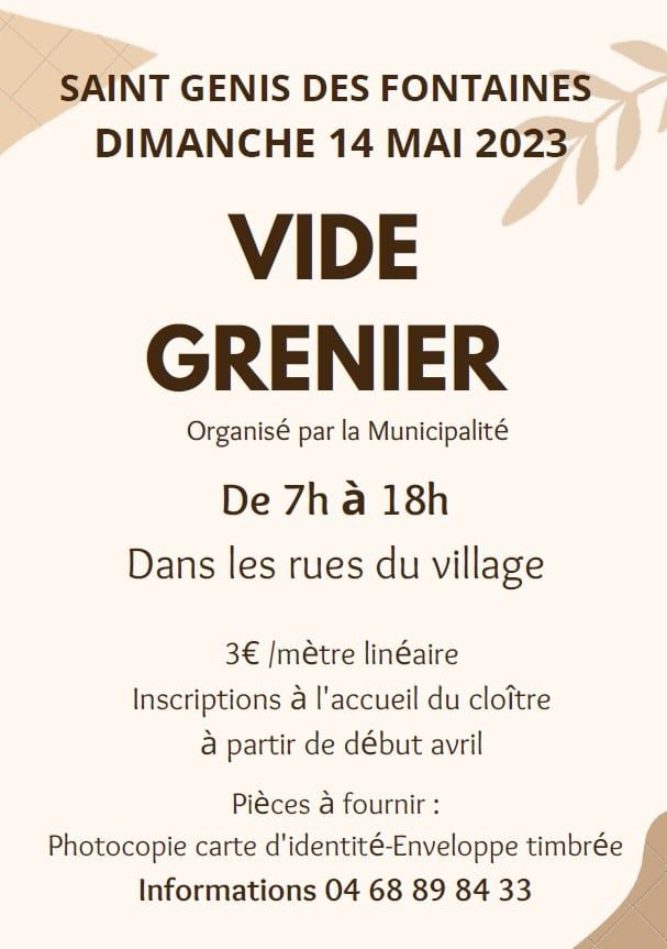 affiche vide grenier