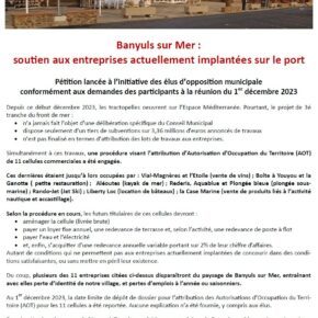 Pétition front de mer