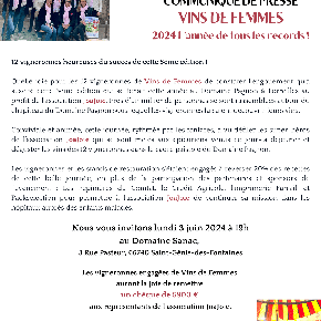CP « Bilan Vins de Femmes » 2024_