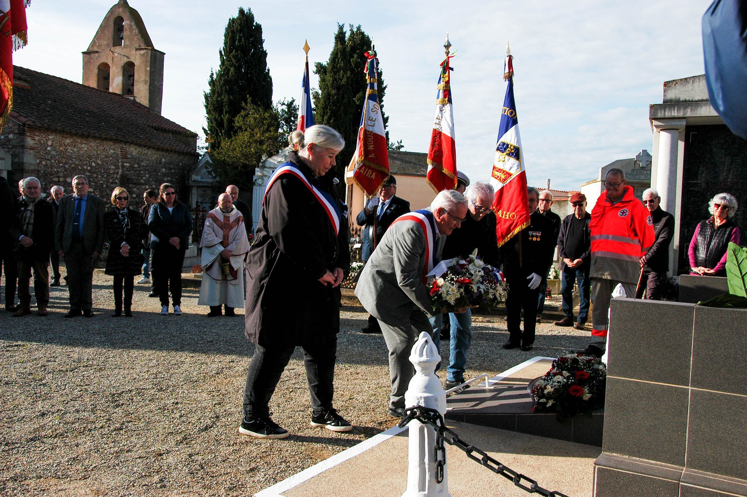 Dépot de gerbe de Raymond Pla