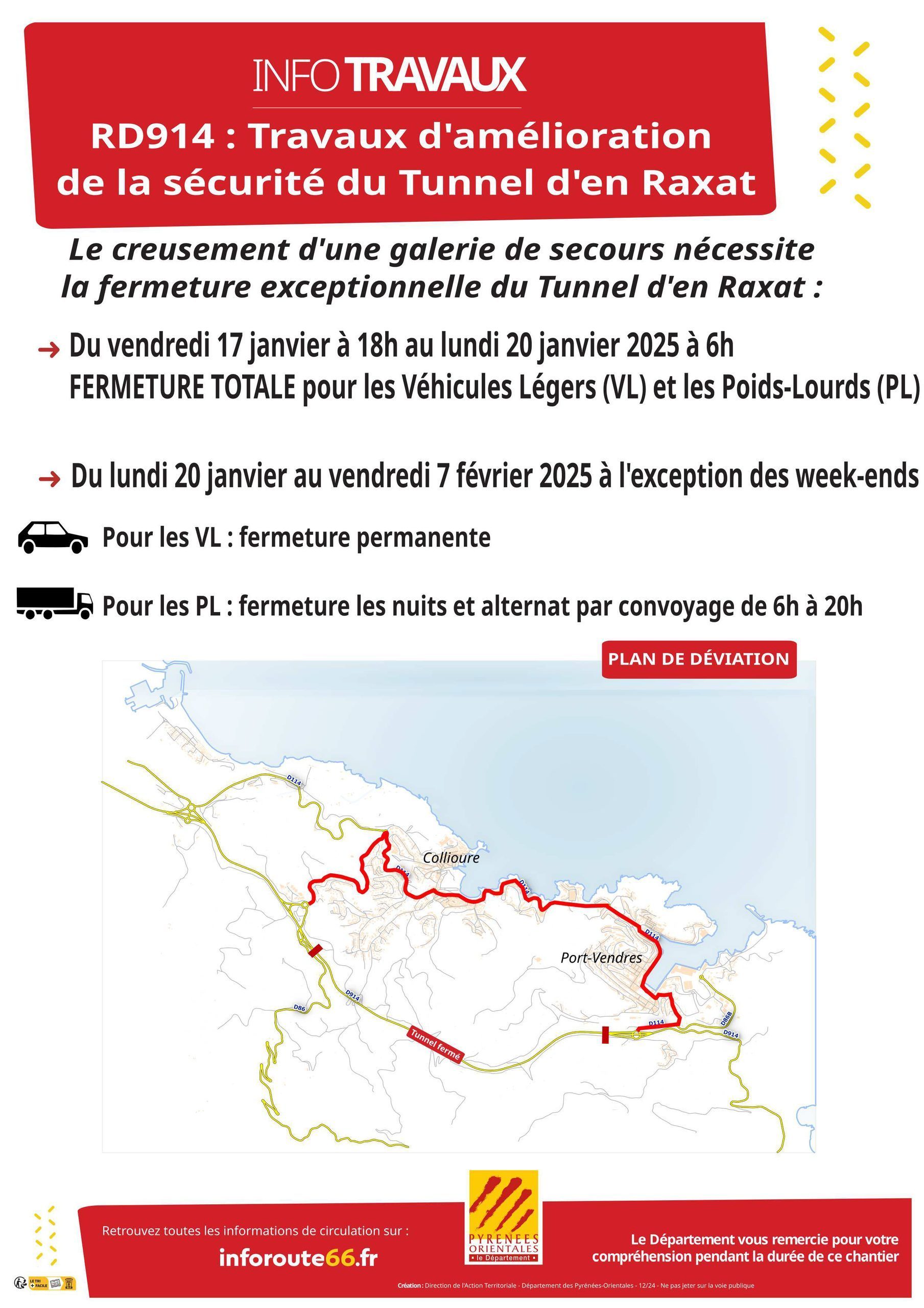 travaux tunnel raxat