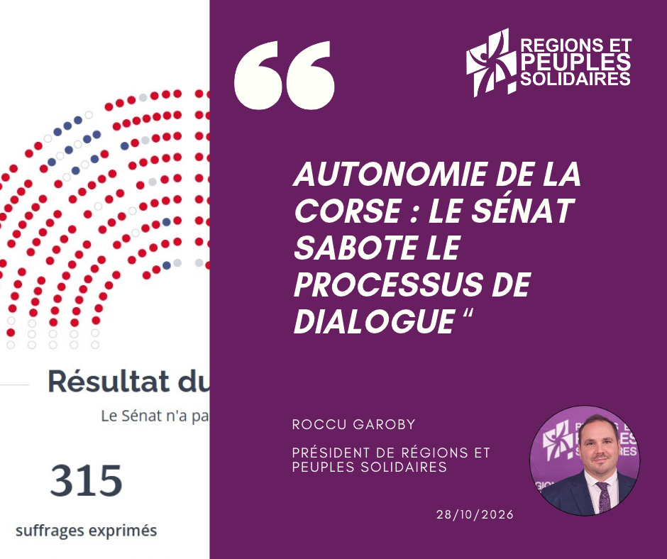 Autonomie de la Corse _ le Sénat sabote le processus de dialogue