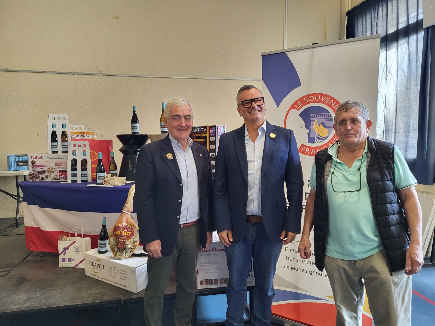 Le général Gilles Glin, David Tranchecoste et Pierre Ech_ebarria